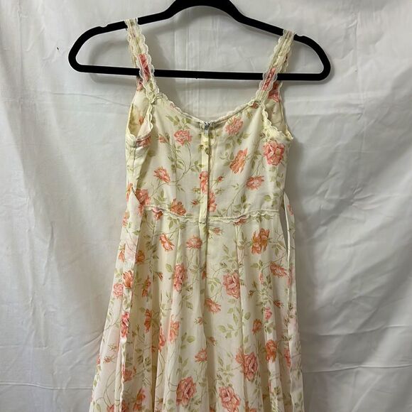 Vintage Gunne Sax Rose bush lace up dress size 5 - Picture 6 of 16